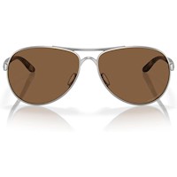 Oakley OO4079 Feedback Aviator Gafas de Sol para Mujer | Satin Chrome / Prizm Bronze