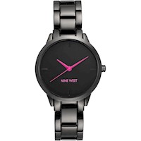 Nine West reloj pulsera estilo Gunmetal mujer | Negro/Púrpura