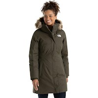 Casaca The North Face larga con capucha para mujer