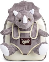 NATURALLY KIDS MOCHILAS - TRICERATOPS GRIS, MOCHILA PEQUEÑA