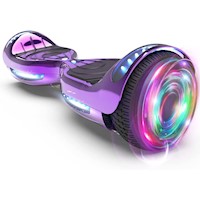 Smart Balance Cromo Monopatin Hoverboard Scooter LED Morado