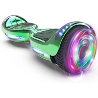 Smart Balance Cromo Monopatin Hoverboard Scooter LED Verde