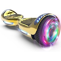 Smart Balance Cromo Monopatin Hoverboard Scooter LED Dorado