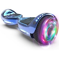 Smart Balance Cromo Monopatin Hoverboard Scooter LED Azul