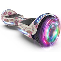 Smart Balance con Dibujos Monopatin Hoverboard Scooter LED Beige