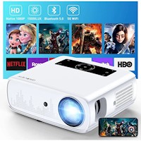 GROVIEW PROYECTOR, 1080P WIFI BLUETOOTH, VIDEO DE 300"