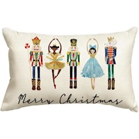 Avoin funda de cojín Colorlife Nutcracker, 30 x 50 cm | Blanco