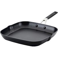 KitchenAid plancha cuadrada 28 cm, anodizada dura antiadherente | Negro