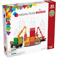 MAGNA-TILES - Builder 32-piezas set de construcción magnético