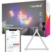 Nanoleaf Lines Luces LED de Pared Inteligentes RGBW WiFi Pack Expansión 3Barras