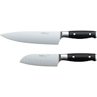 Ninja set cuchillos K32002 Foodi NeverDull chef y Santoku 2 pzas | Negro Y Acero Inoxidable