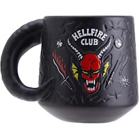 Paladone Stranger Things Hellfire Club, taza relieve 400 ml oficial