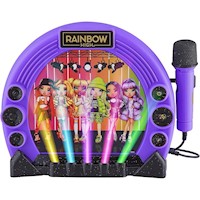 eKids Rainbow High boombox Sing Along con micrófono y luces intermitentes