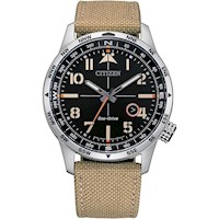 Citizen BM7550-01E reloj Avion Eco-Drive correa khaki | Beige