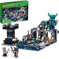 Lego Minecraft set de batalla en las profundidades oscuras con guardián y cofre
