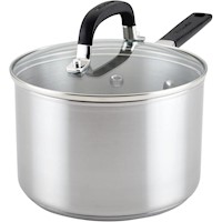 KitchenAid cacerola 2.8 l con tapa, acero inoxidable compatible con inducción