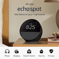 Amazon Echo Spot Con Reloj 2024 | Negro