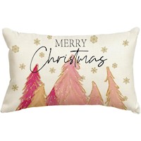 Avoin funda de cojín Colorlife de árbol de Navidad, 30 x 50 cm | Rosa