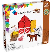 MAGNA-TILES - Granja animales 25-piezas set de construcción magnético
