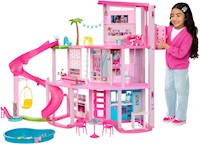 BARBIE DREAMHOUSE 2023,CASA DE MUÑECA PARA FIESTA EN LA PISCINA CON+DE 75 PIEZA