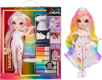 RAINBOW HIGH COLOREA Y CREA MODA DIYMUÑECA CON MARCADORES DE ARCO IRIS LAVABLES