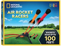 National Geographic Stomp Rocket – lanzador de cohetes hasta 100 pies, 4 cohetes incluidos