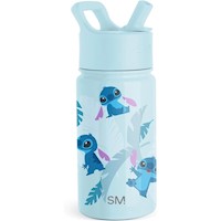 Lilo & Stitch | Botella de acero inóxidable para niños con pajilla de Stitch 14 OZ