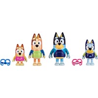 BLUEY Toys pack de 4 figuras 6-7 cm