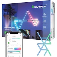 Nanoleaf Lines Luces LED de Pared Inteligentes RGBW WiFi Kit 15 Barras