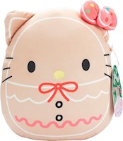 SQUISHMALLOWS HELLO KITTY GINGERBREAD 8',PELUCHE OFICIAL DE KELLYTOY NAVIDEÑO