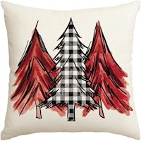 Avoin funda de cojín Colorlife con diseño de Navidad, 45 x 45 cm | Rojo