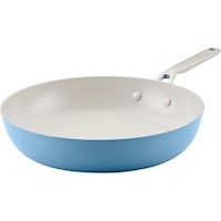 KitchenAid sartén anodizada dura 12.25 in / 31 cm, cerámica | Azul terciopelo