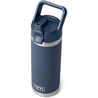 YETI Botella Rambler con Tapa de Cañita de 18 oz | Azul Marino