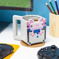 Paladone Minecraft Axolotl taza cubeta 13 oz / 384 ml oficial