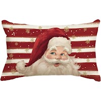 Avoin funda de cojín decorativa Colorlife con rayas, 30 x 50 cm | Roja