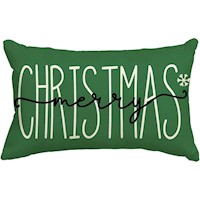 Avoin funda de cojín Colorlife Merry Christmas verde, 30 x 50 cm | Verde