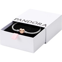 Pandora Moments pulsera cadena serpiente cierre corazón 16 cm | Oro Rosa