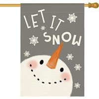 Avoin bandera Colorlife de muñeco de nieve, 71 x 102 cm | Gris