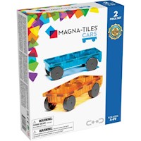 MAGNA-TILES - Carros – piezas set de construcción magnético | Azul Y Naranja