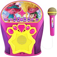 eKids Trolls Band Together máquina de karaoke infantil con altavoz Bluetooth micrófono y puerto USB