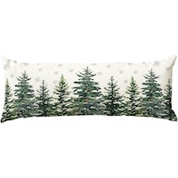 Avoin funda de cojín lumbar de árboles de Navidad, 35,5 x 91,5 cm | Blanco