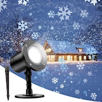 PROYECTOR DE COPO DE NIEVE DE NAVIDAD, LUCES LED