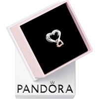 Pandora charm Infinity Heart | Plata / Oro Rosa