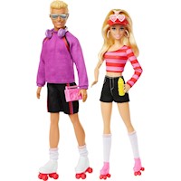 BARBIE Fashionistas set 2 muñecas con 6 accesorios 11"/28 cm