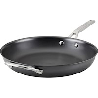 KitchenAid sartén acero al carbono 12 in / 30 cm, mango inox | Negro