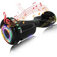 Scooter Eléctrico LED y Música Smart Balance Hoverboard SIMATE Negro