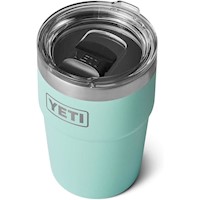YETI Rambler Vaso de 16 oz de acero inoxidable con tapa MagSlider color turquesa