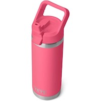 YETI Botella Rambler con Tapa de Cañita de 18 oz | Rosado