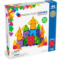 MAGNA-TILES - Combo 46-piezas set de construcción magnético