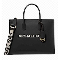 MICHAEL KORS MK Mirella Bolso de hombro tamaño mediano | Negro